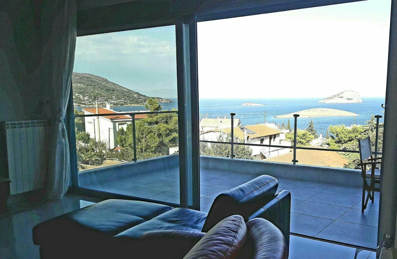 Seaview Pool Villa Near Beach And Athens Airport Pórto Ráfti Zewnętrze zdjęcie